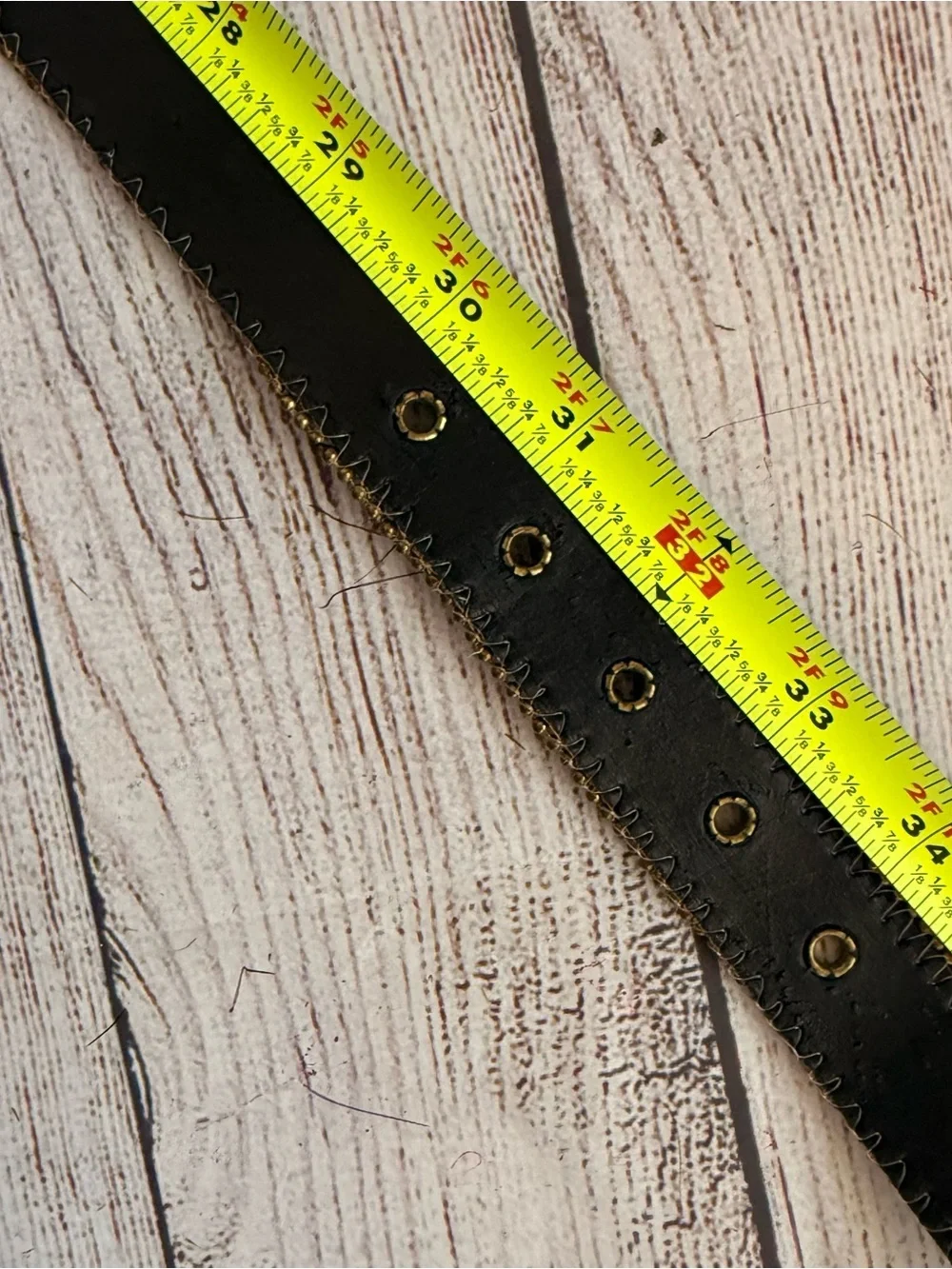 ELITE California Vintage Gold Black Belt Large